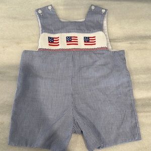 BABY BOYS 3M American Flag Shortall
